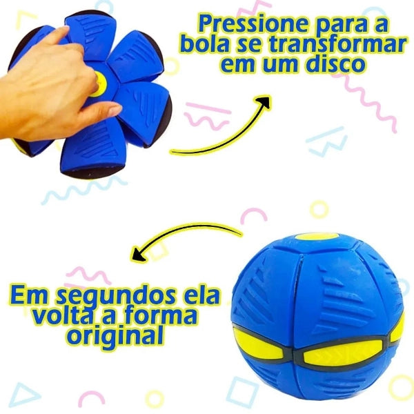 Bola Mágica 2 em 1 com LED – Vira Disco Voador