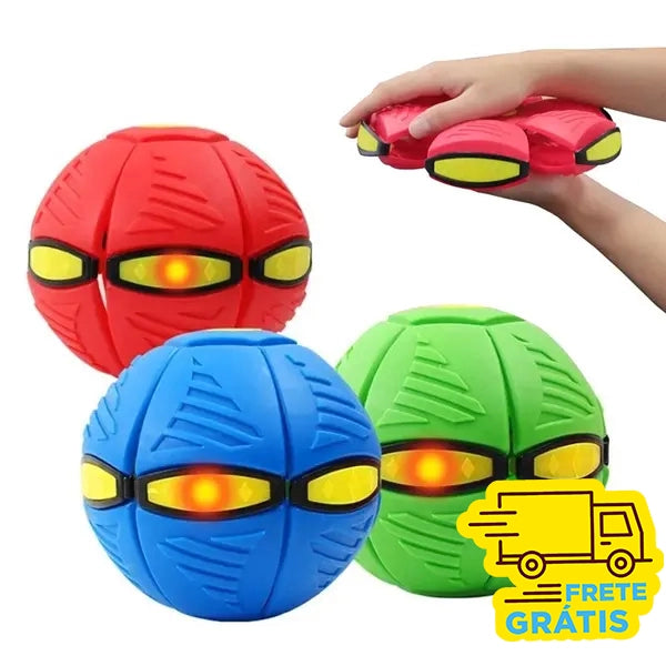 Bola Mágica 2 em 1 com LED – Vira Disco Voador