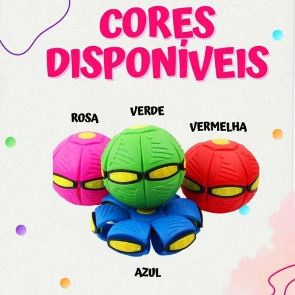 Bola Mágica 2 em 1 com LED – Vira Disco Voador