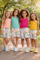Conjunto Luana SHORT ESTAMPADO CONFORTÁVEL + CAMISETA CANELADA