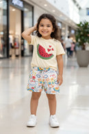 Conjunto Camila SHORT ESTAMPADO CONFORTÁVEL + CAMISETA MODERNA