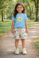 Conjunto Camila SHORT ESTAMPADO CONFORTÁVEL + CAMISETA MODERNA