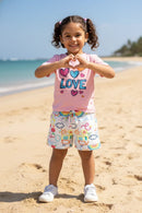 Conjunto Camila SHORT ESTAMPADO CONFORTÁVEL + CAMISETA MODERNA