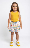 Conjunto Luana SHORT ESTAMPADO CONFORTÁVEL + CAMISETA CANELADA