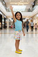Conjunto Luana SHORT ESTAMPADO CONFORTÁVEL + CAMISETA CANELADA