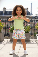 Conjunto Luana SHORT ESTAMPADO CONFORTÁVEL + CAMISETA CANELADA