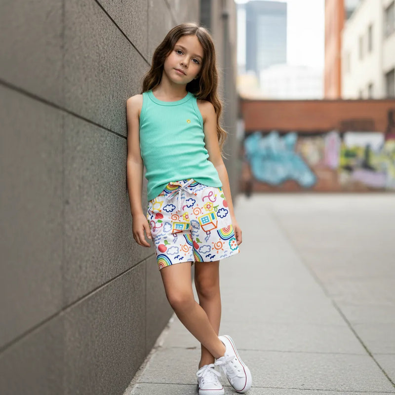 Conjunto Luana SHORT ESTAMPADO CONFORTÁVEL + CAMISETA CANELADA