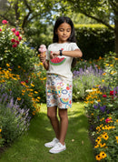 Conjunto Camila SHORT ESTAMPADO CONFORTÁVEL + CAMISETA MODERNA