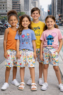 Conjunto Camila SHORT ESTAMPADO CONFORTÁVEL + CAMISETA MODERNA