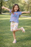 Conjunto Camila SHORT ESTAMPADO CONFORTÁVEL + CAMISETA MODERNA