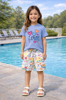 Conjunto Camila SHORT ESTAMPADO CONFORTÁVEL + CAMISETA MODERNA