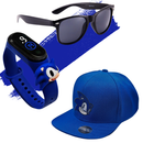 Kit Boné Infantil Óculos e Relógio de Led Digital Personagem Sonic Criança 04 a 12 Anos Barato