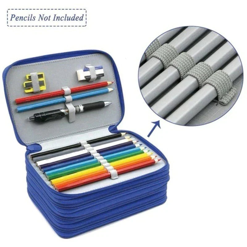 Estojo Escolar/Estojo Box/Estojo De Lápis De Quatro Camadas Com 72 Furos De Cor/Material Escolar/Papela
