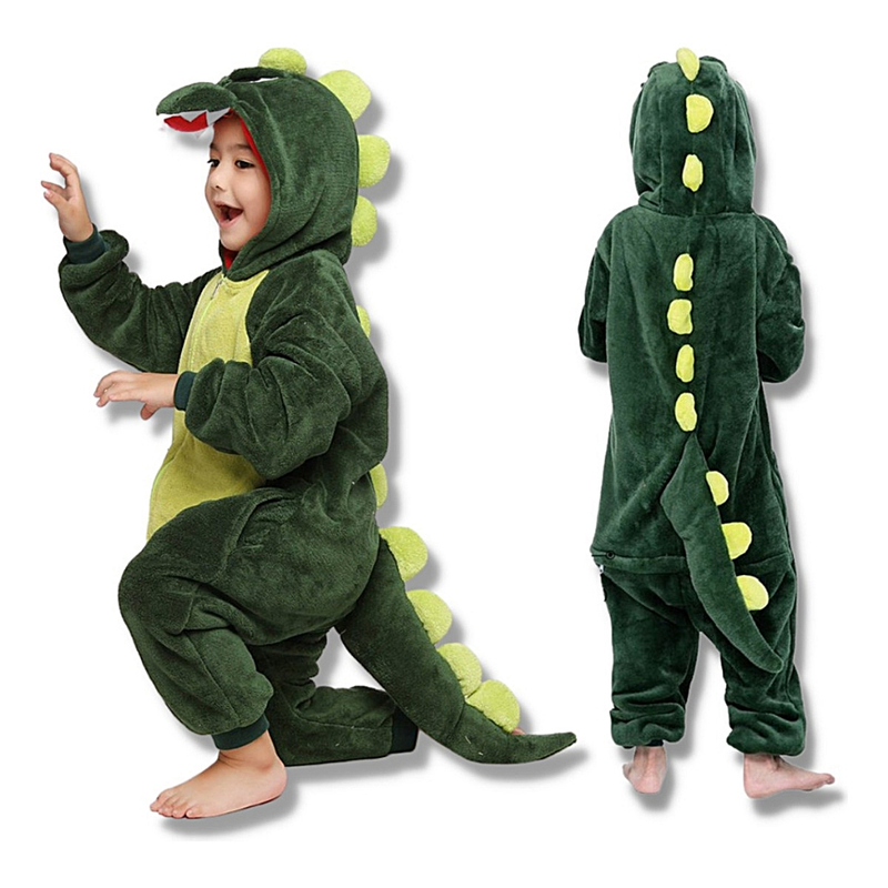 Pijama de Dinossauro Infantil De Pelúcia Personagem Desenho Animado Anime Cosplay