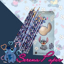 . LÁPIS DE COR STITCH / 12 CORES / PAPELARIA FOFA KAWAII / MATERIAL ESCOLAR